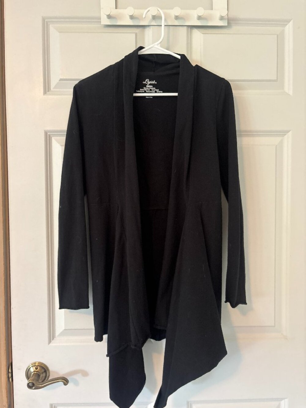 Lysse long black cardigan